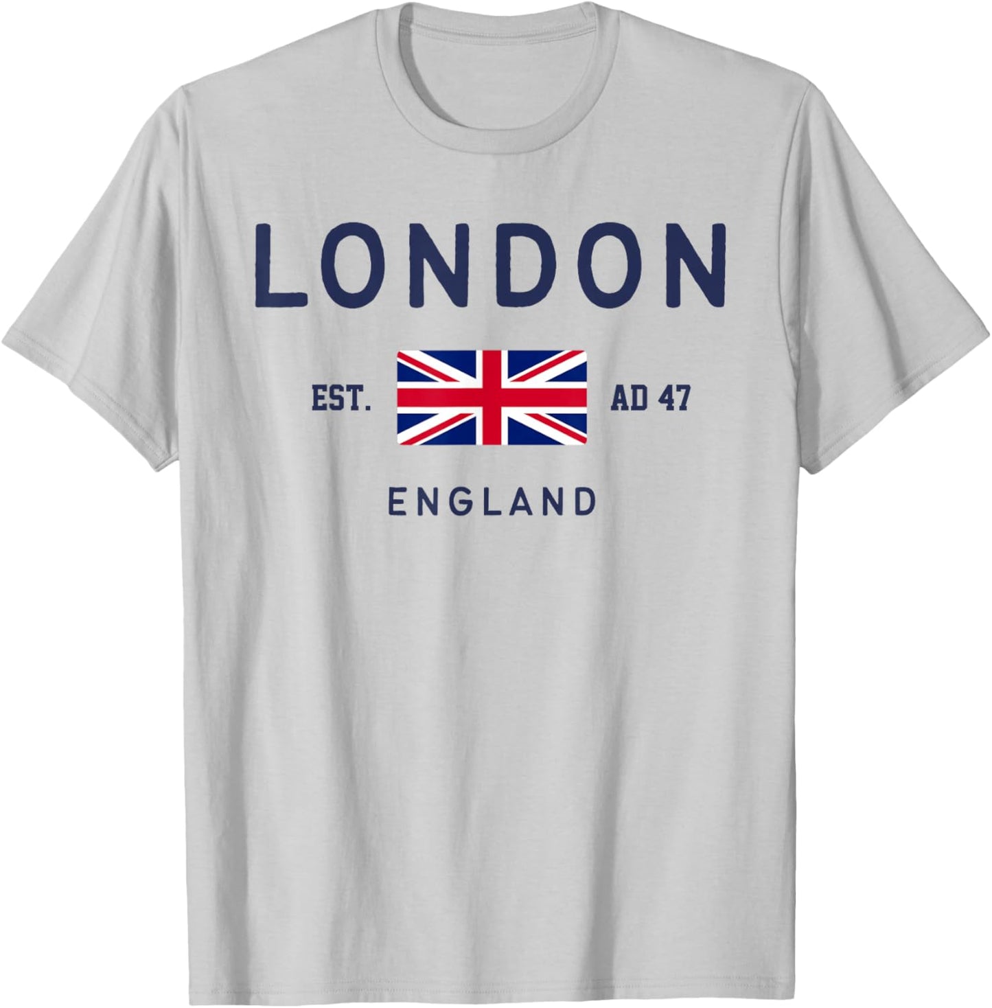 London Est AD 47 England UK Flag T-Shirt - T-Shirt | Ash