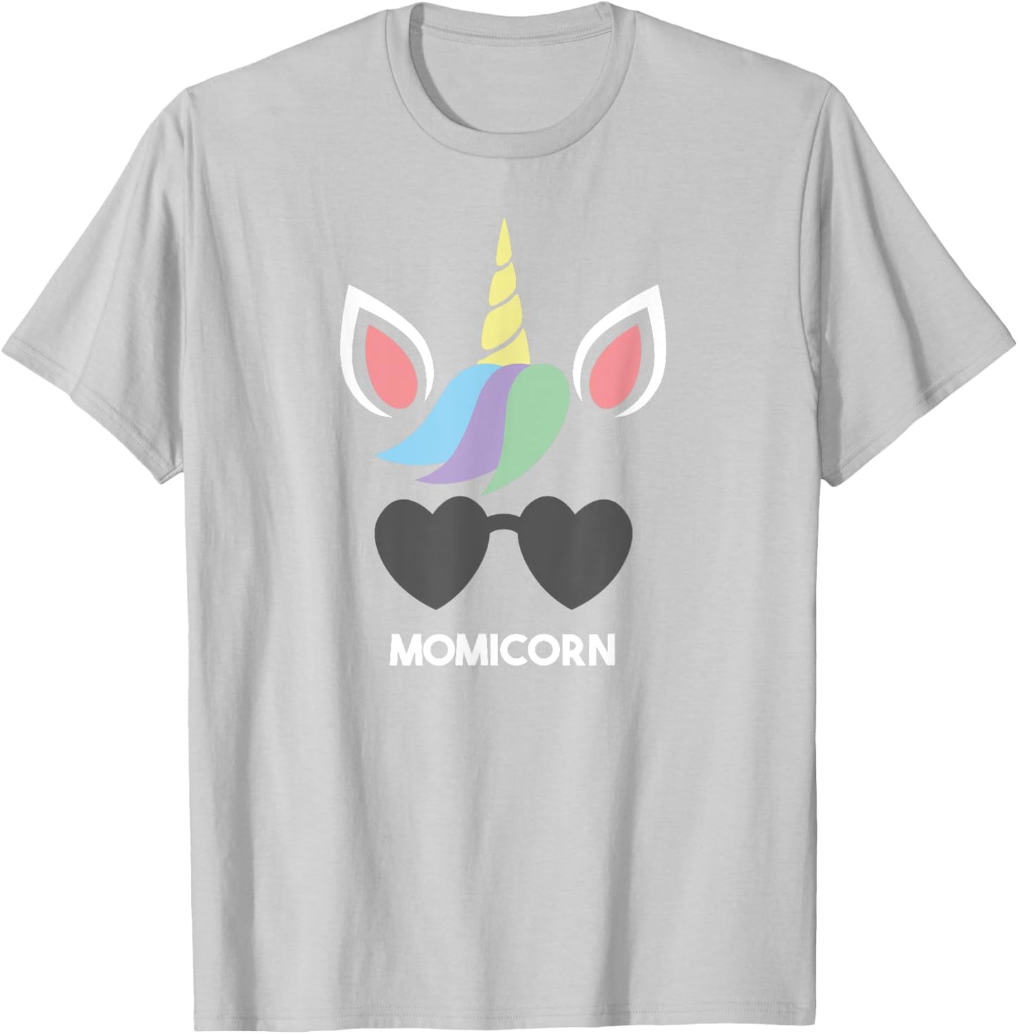 Momicorn Shirt Funny Unicorn Best Mom Mother's Day Gift T-Shirt - T-Shirt | Ash