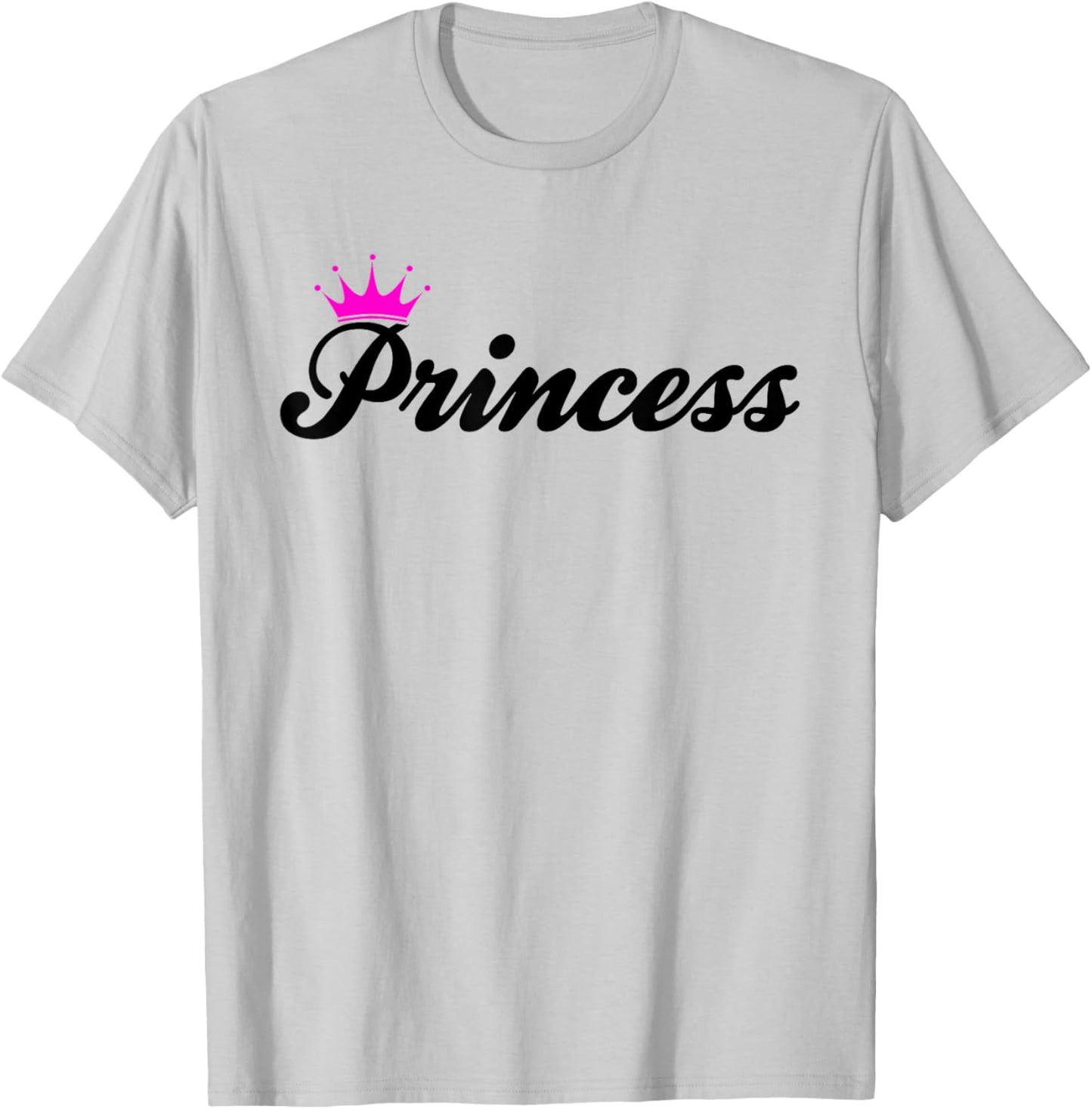Cute Princess Pink Crown Funny Gifts: Girls Kids Women Party T-Shirt - T-Shirt | Ash
