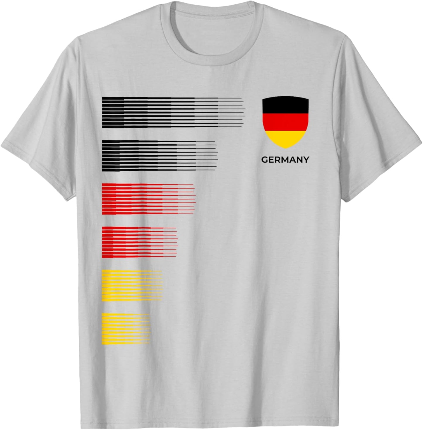 Germany Flag Emblem Patriotic German National Pride T-Shirt - T-Shirt | Ash