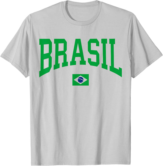 Brazil T Shirt Women Men Kids Brasil Gift Brazilian Flag T-Shirt - T-Shirt | Ash