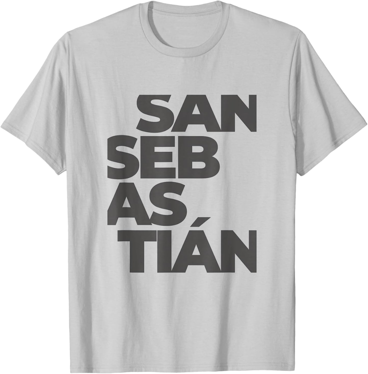 San Sebastián Large Text T-Shirt - T-Shirt | Ash