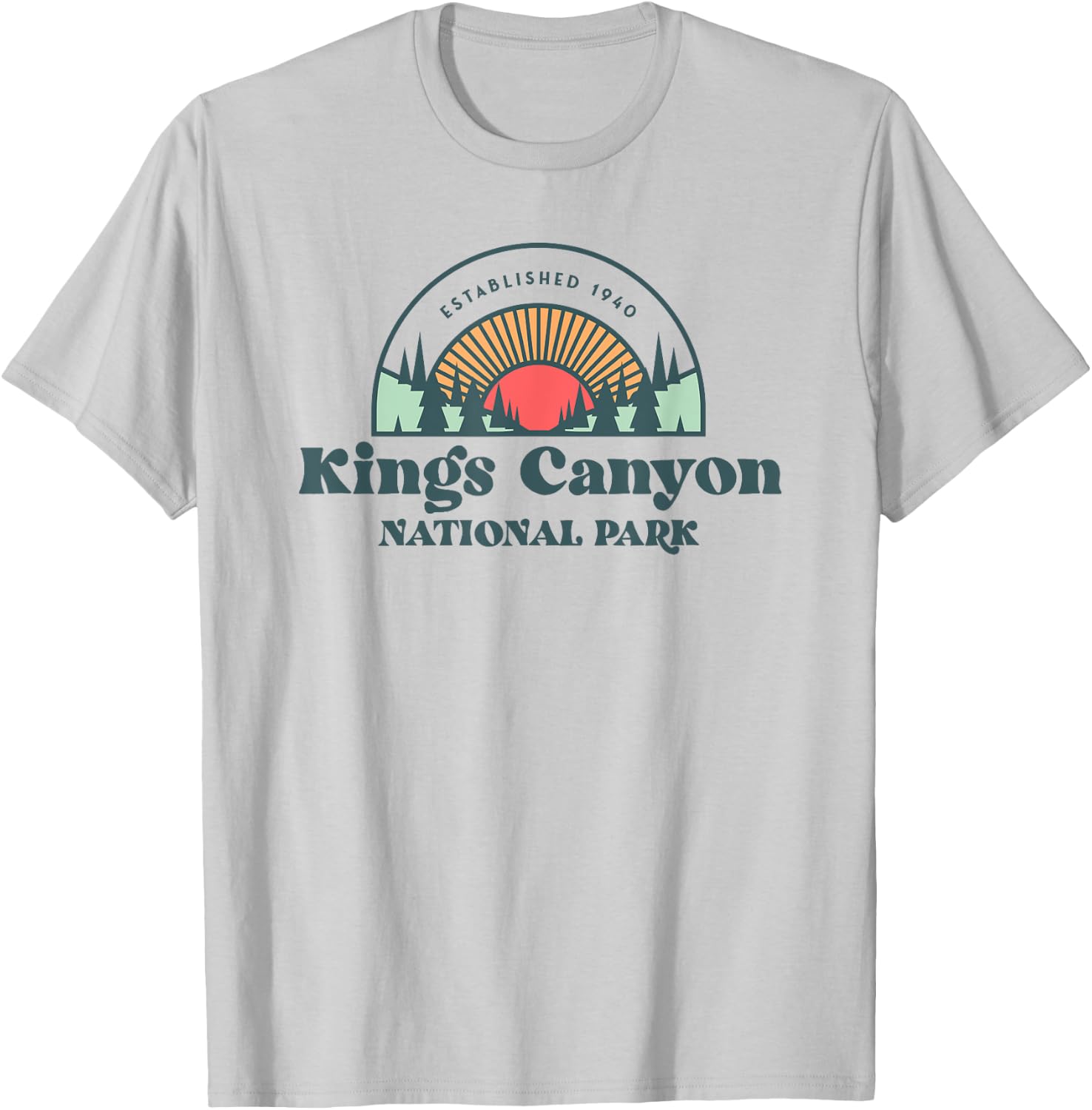 Family Vacation Shirt - Retro Kings Canyon National Park T-Shirt - T-Shirt | Ash