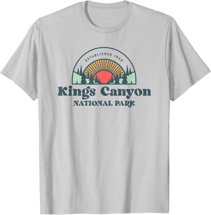 Family Vacation Shirt - Retro Kings Canyon National Park T-Shirt - T-Shirt | Ash