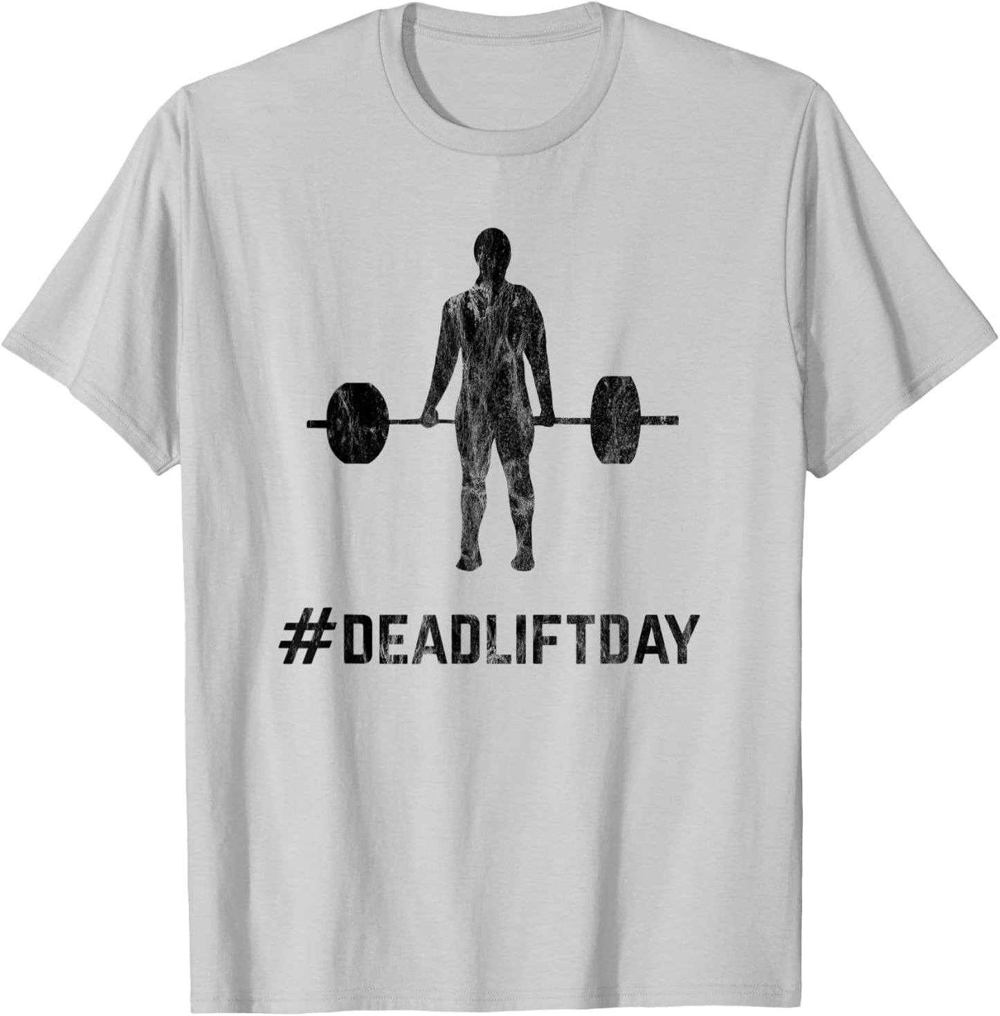 Deadlift-Day Retro Vintage Barbell Gym Lifting T-Shirt - T-Shirt | Ash