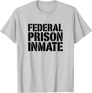 Federal Prison Jail Inmate Uniform Number Funny Halloween T-Shirt - T-Shirt | Ash