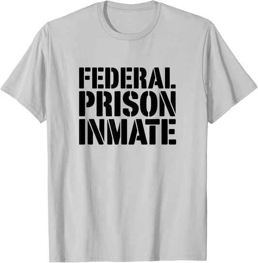 Federal Prison Jail Inmate Uniform Number Funny Halloween T-Shirt - T-Shirt | Ash