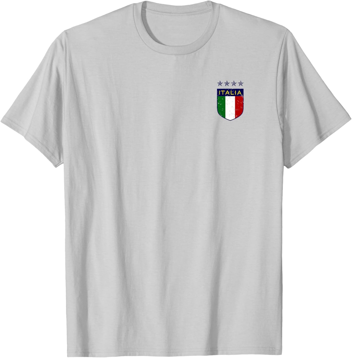 Vintage Italia Soccer Double-Sided T-Shirt - T-Shirt | Ash