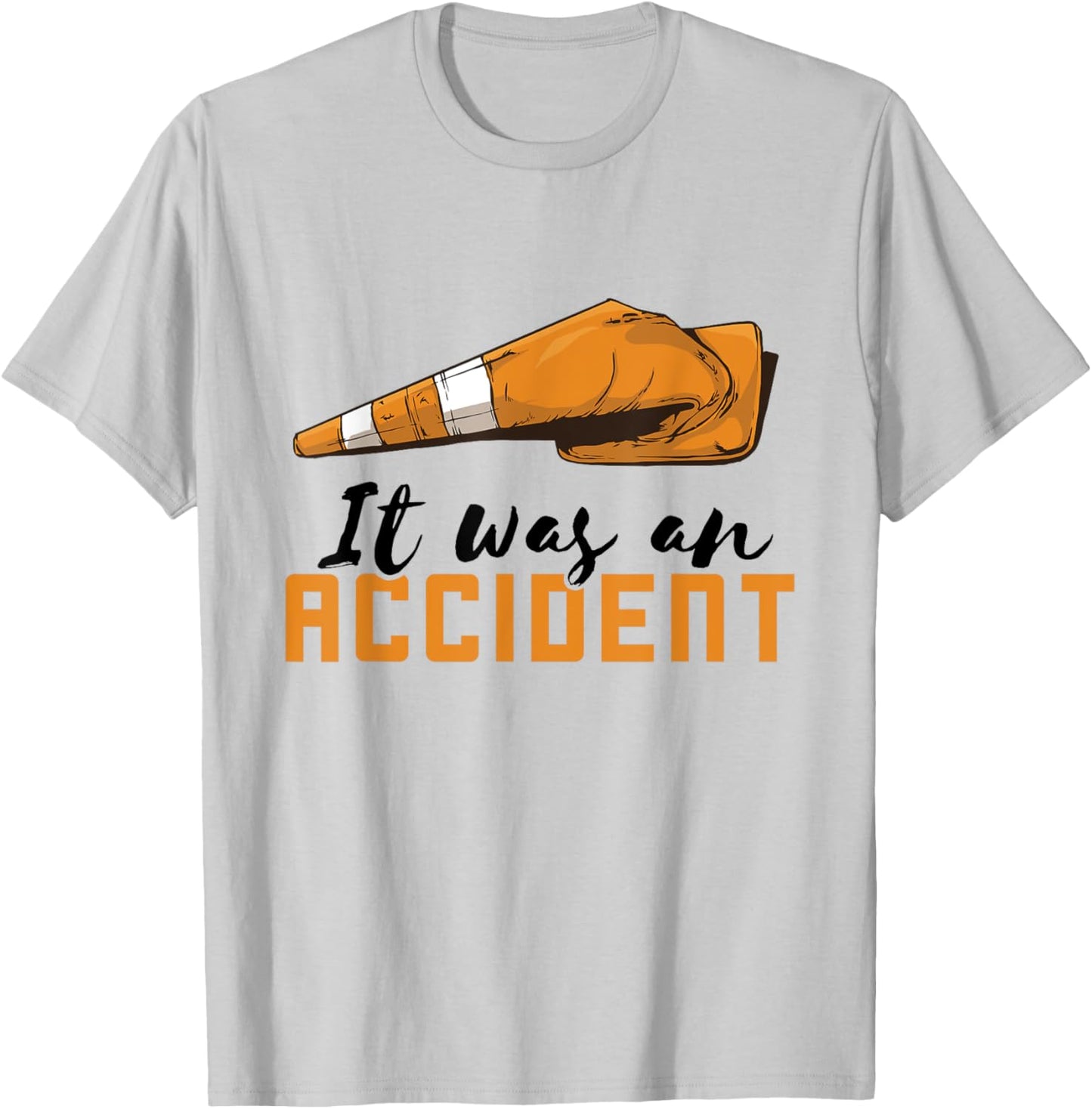 It Was An Accident Traffic Cone Costume Traffic Cone T-Shirt - T-Shirt | Ash