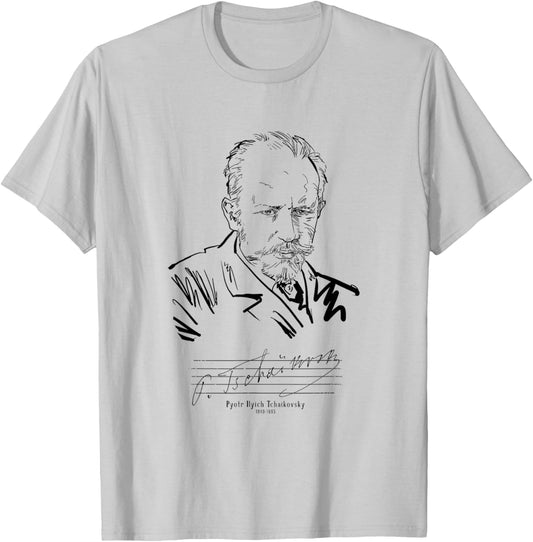 Tchaikovsky-Russian composer-Classical Music T-Shirt - T-Shirt | Ash