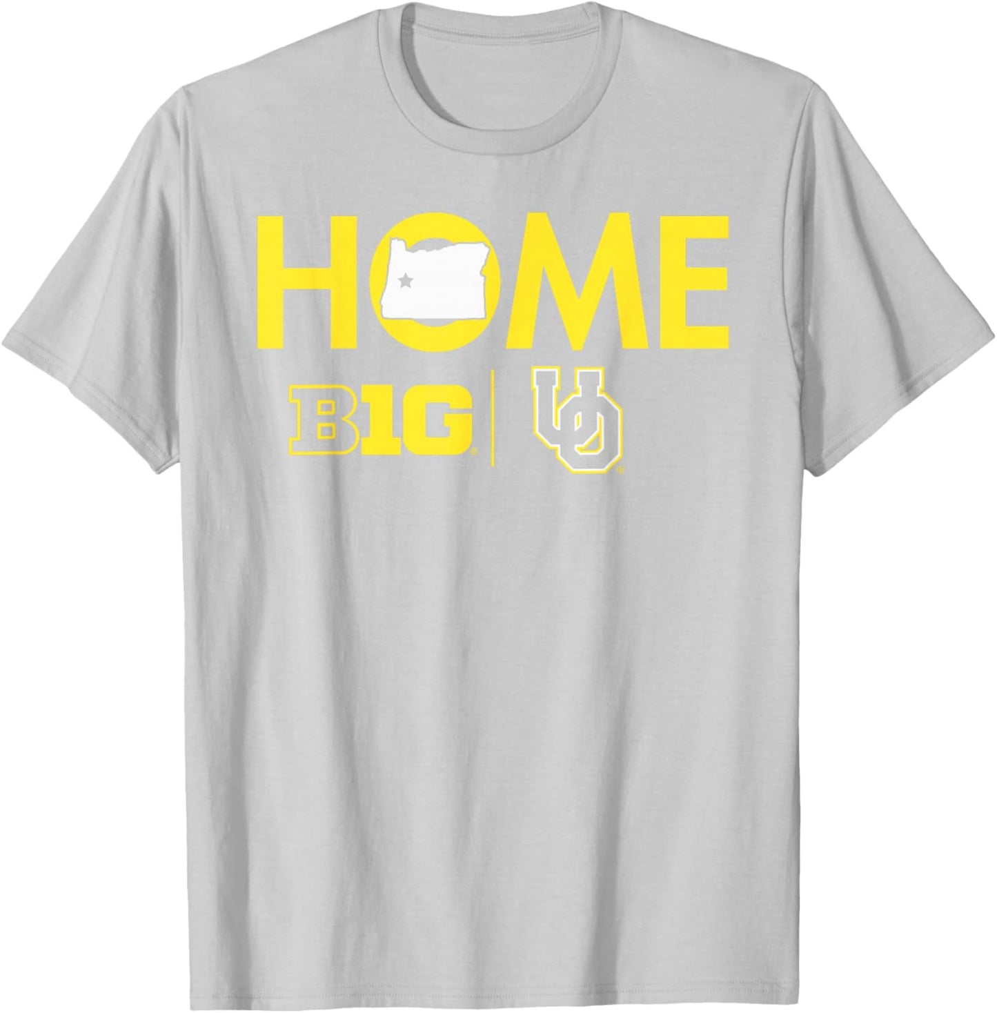Oregon Ducks Big 10 Home Green Officially Licensed T-Shirt - T-Shirt | Ash