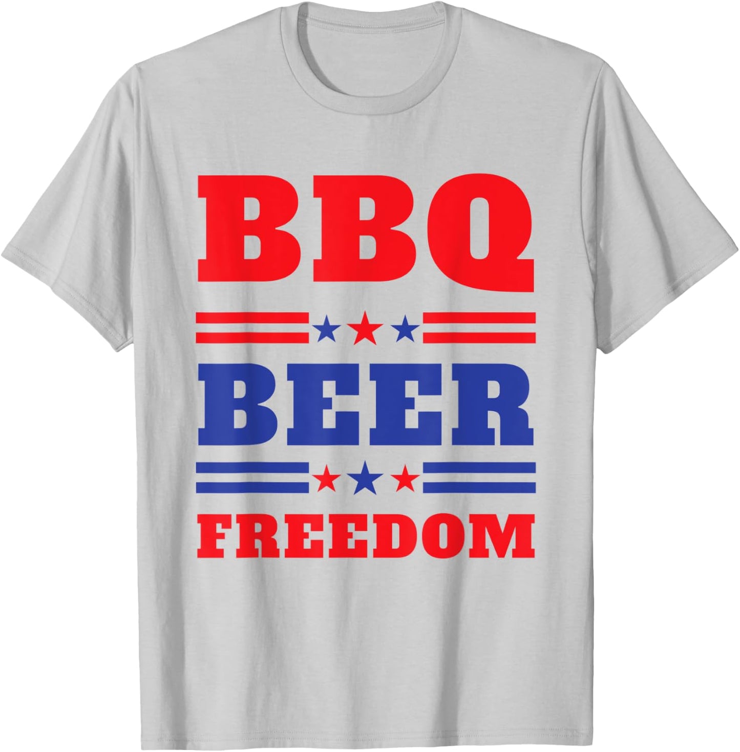 BBQ Beer Freedom 2020 Proud Men T-Shirt - T-Shirt | Ash