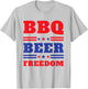 BBQ Beer Freedom 2020 Proud Men T-Shirt - T-Shirt | Ash