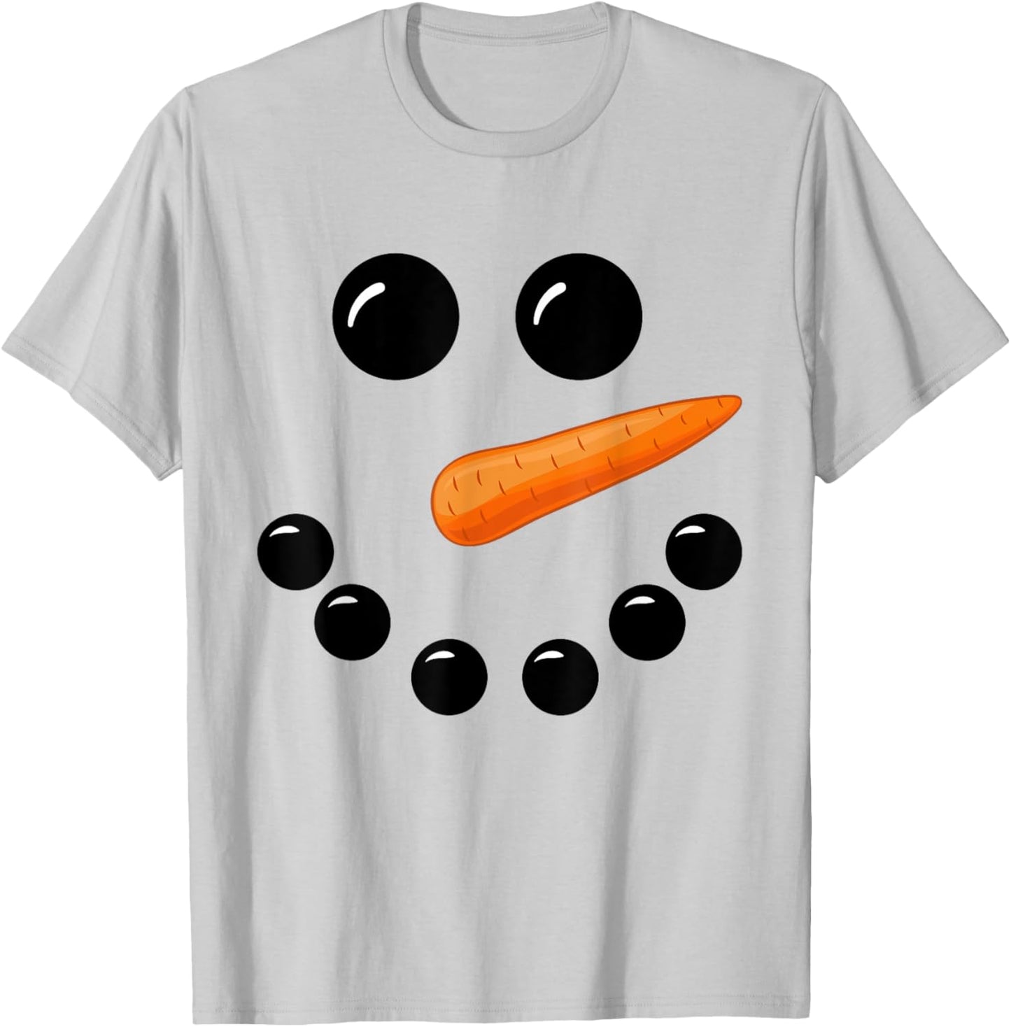 Snowman Face Shirt Boys Children Toddlers Funny Christmas T-Shirt - T-Shirt | Ash