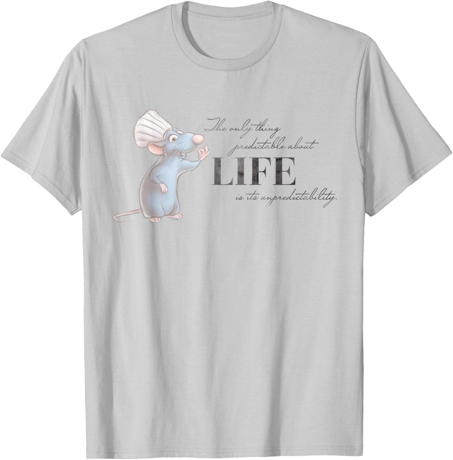 Disney 100 and Pixar's Ratatouille Remy Unpredictable Life Small T-Shirt - T-Shirt | Ash