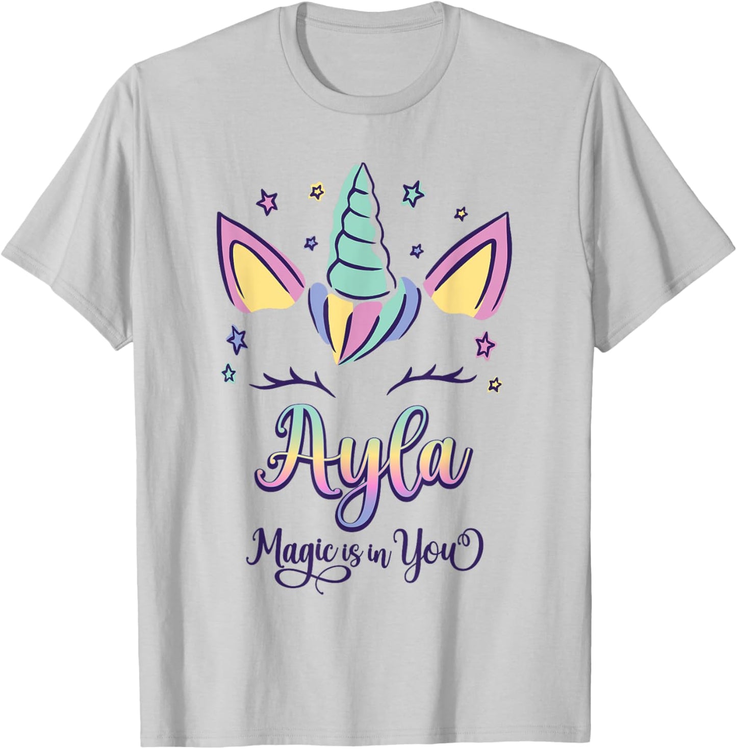 First Name Ayla Personalized I Love Ayla T-Shirt - T-Shirt | Ash