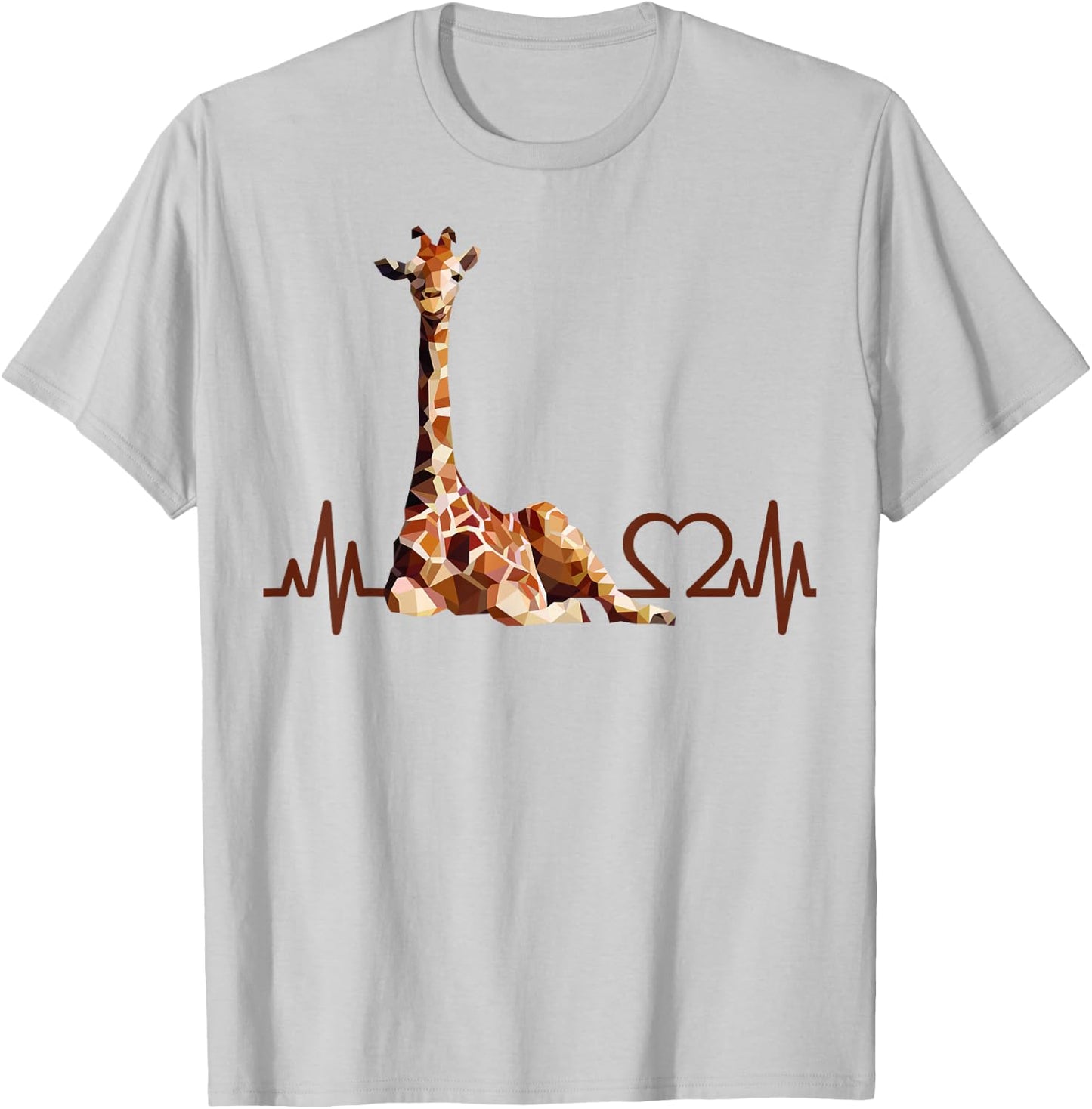 Birthday Giraffe Heartbeat Shirt for Woman Man Kids T-Shirt - T-Shirt | Ash