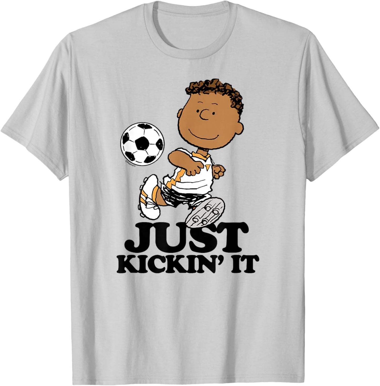 Peanuts - Franklin Soccer Just Kickin It T-Shirt - T-Shirt | Ash