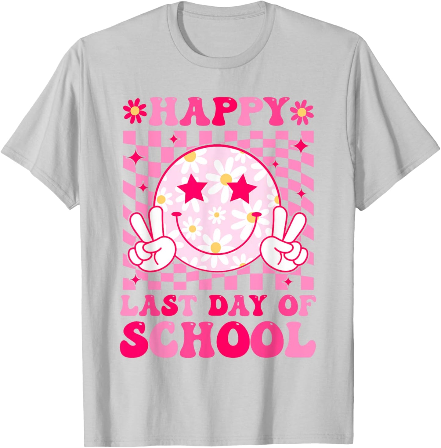Happy Last Day of School Teacher Boys Girls Kids Graduation T-Shirt - T-Shirt | Ash