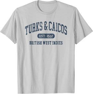 Vintage Turks & Caicos Islands Retro Throwback T-Shirt - T-Shirt | Ash