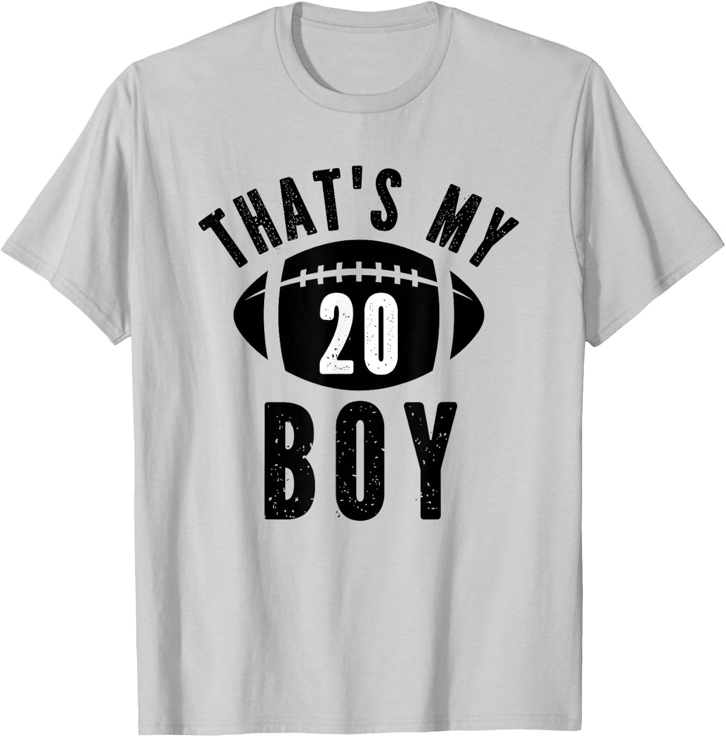 That's My Boy Football Number #20 T-Shirt - T-Shirt | Ash