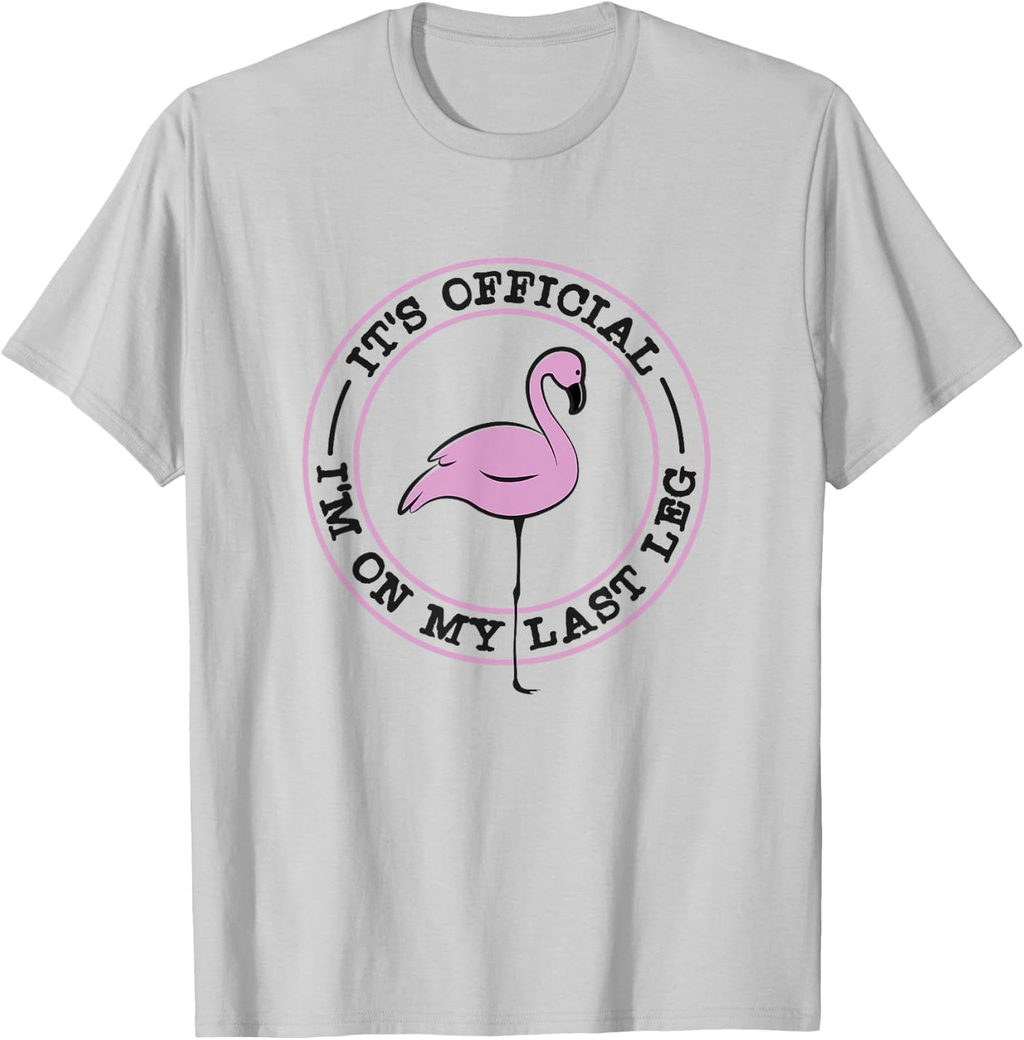 It's Official I'm On My Last Leg - Funny Leg Amputee T-Shirt - T-Shirt | Ash