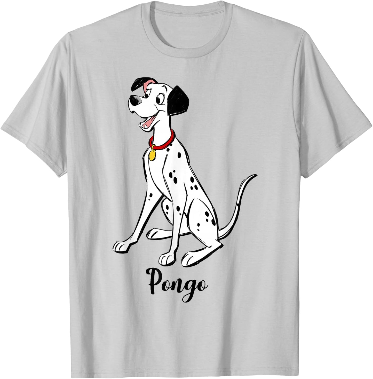 Disney 101 Dalmatians Pongo Portrait T-Shirt - T-Shirt | Ash