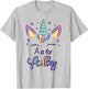 First Name Adley Personalized A Is For Adley T-Shirt - T-Shirt | Ash