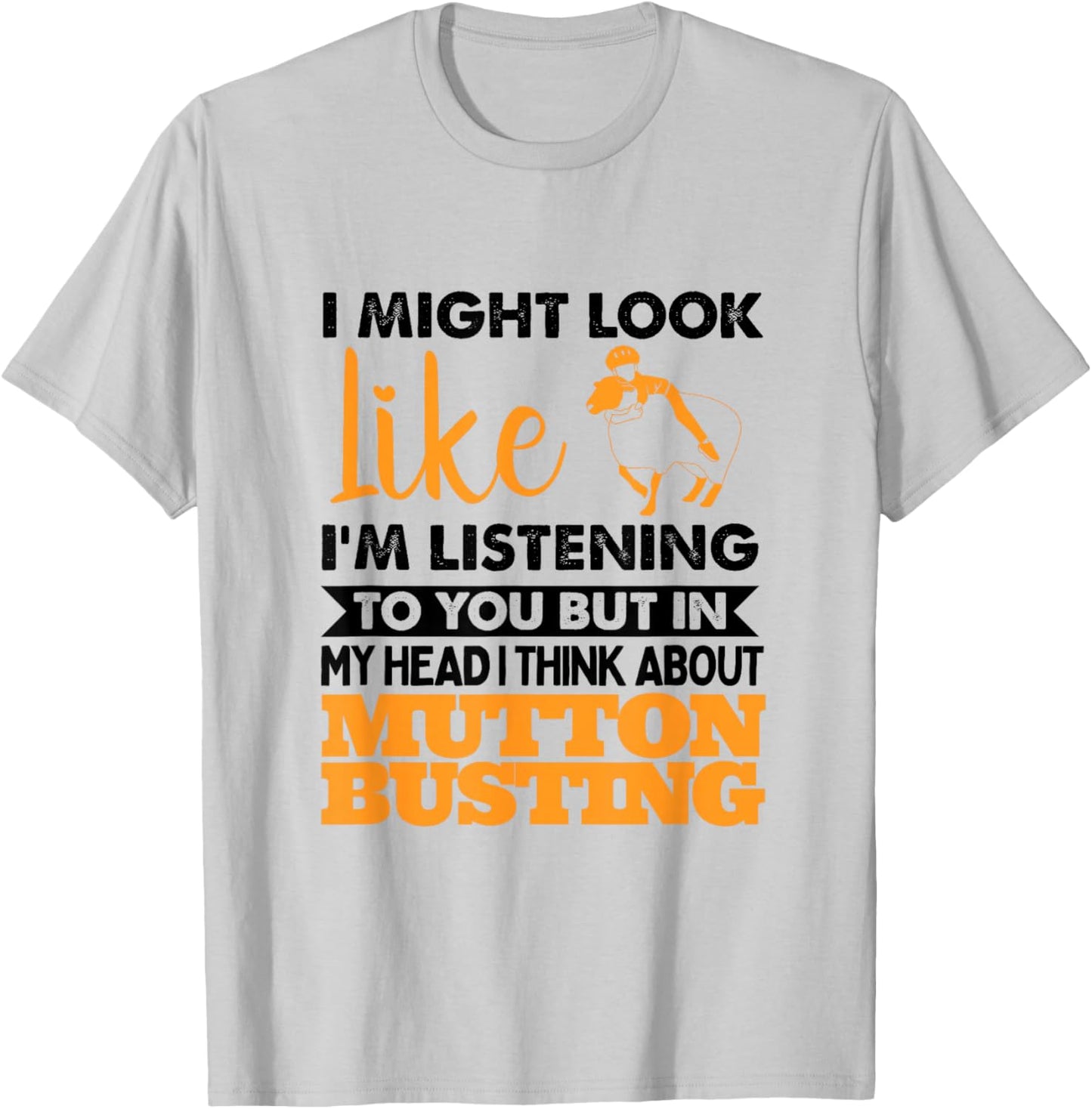 Mutton Busting Shirt Boys Kids Rodeo Mutton Buster T-Shirt - T-Shirt | Ash