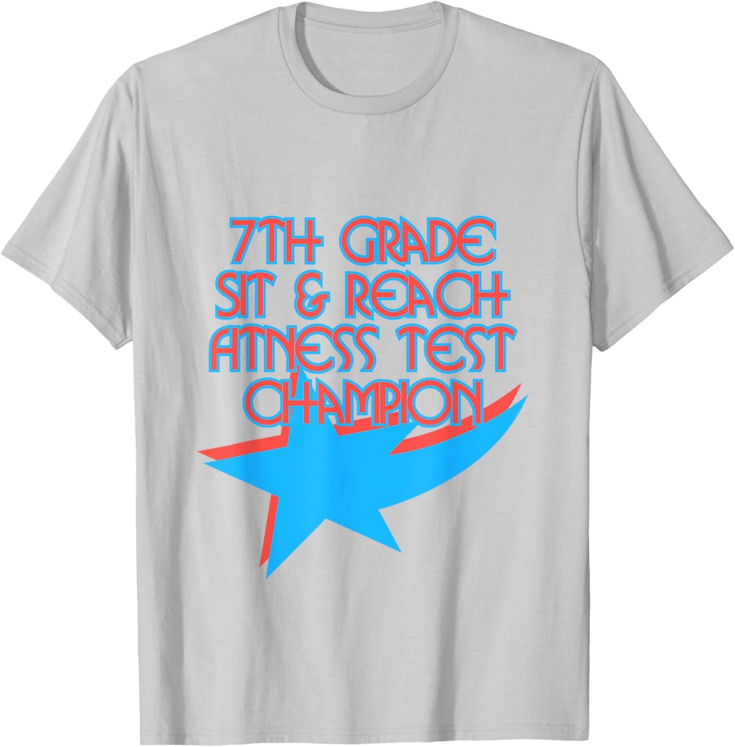 Retro Sit and Reach Fitness Test Champion 90s Nostalgia T-Shirt - T-Shirt | Ash