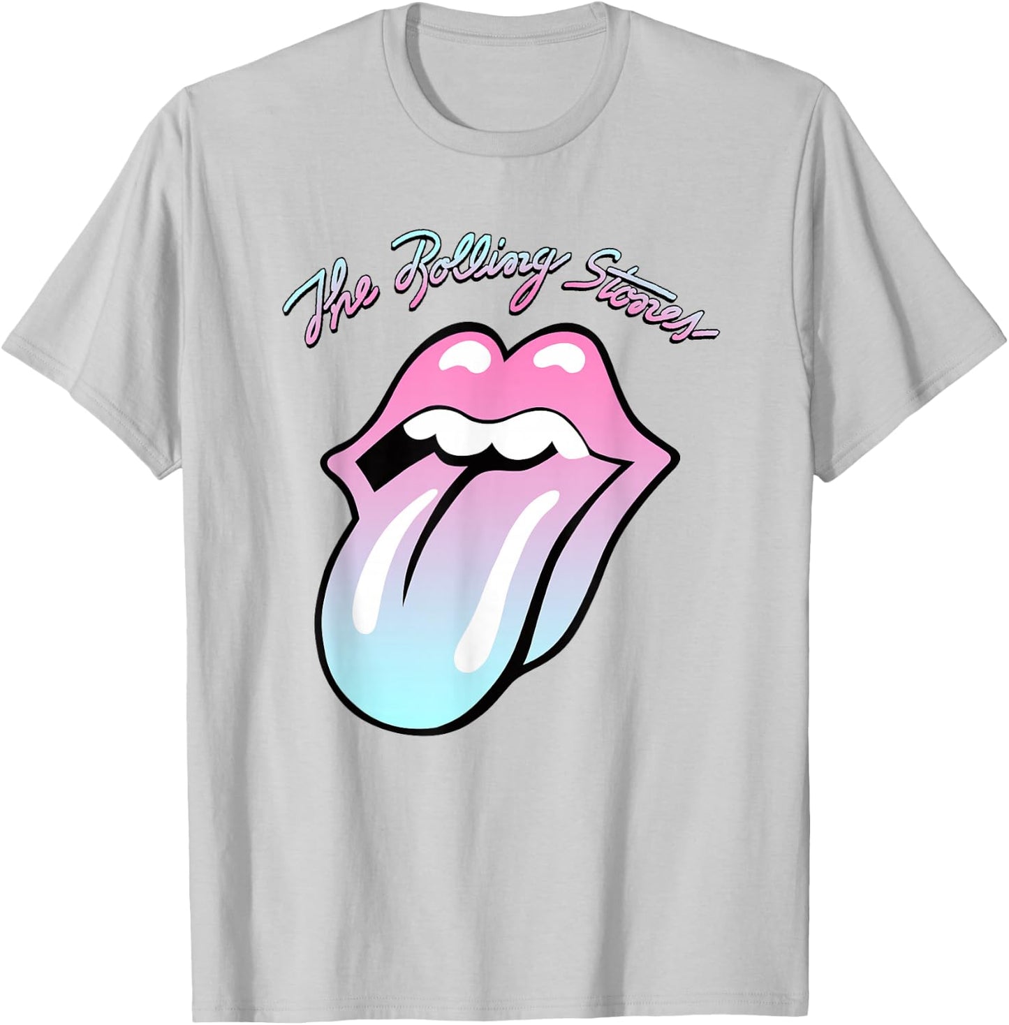 Official Rolling Stones Gradient Tongue T-Shirt - T-Shirt | Ash