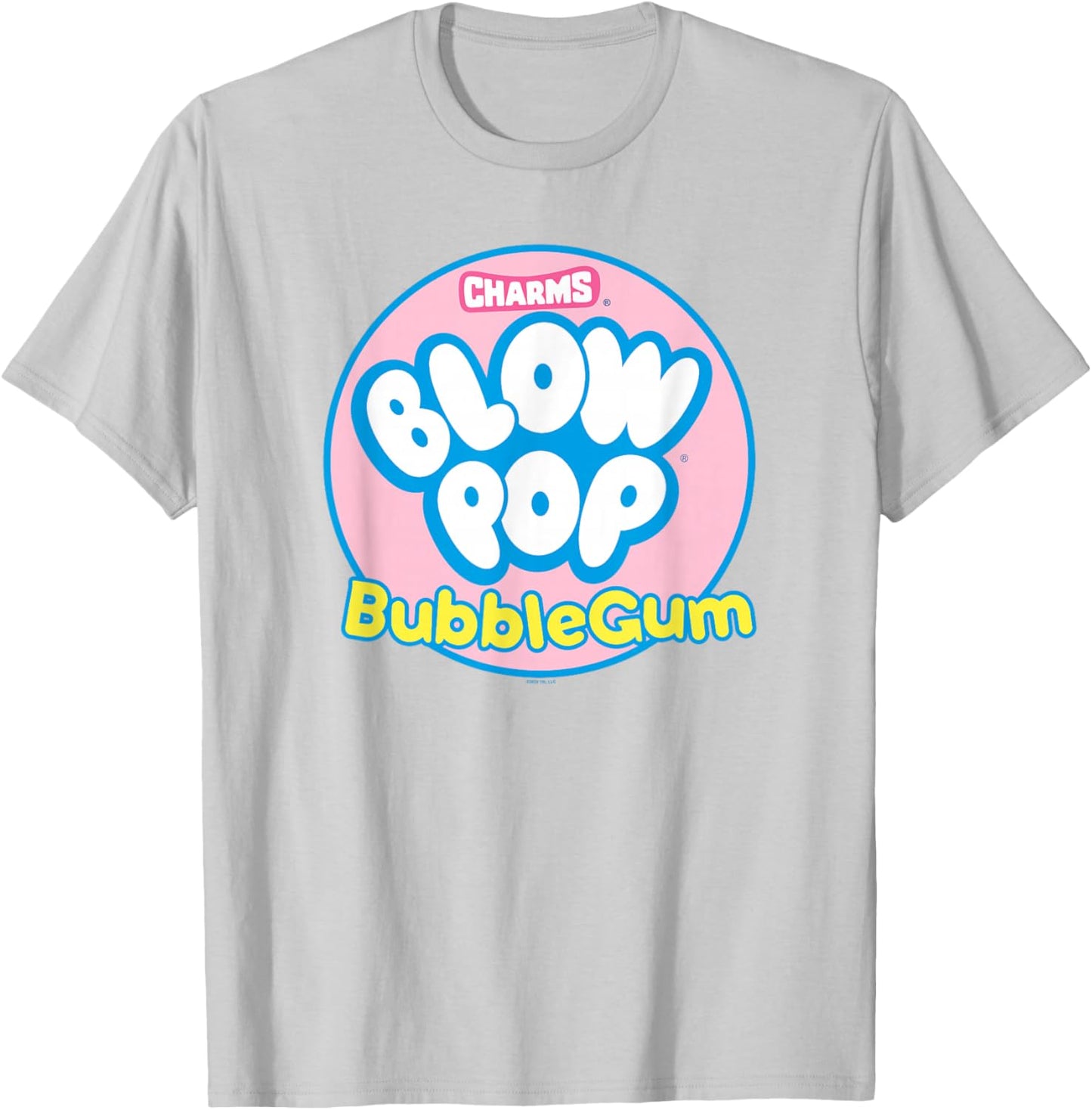 Charms Blow Pop Bubble Gum Circle Logo T-Shirt - T-Shirt | Ash