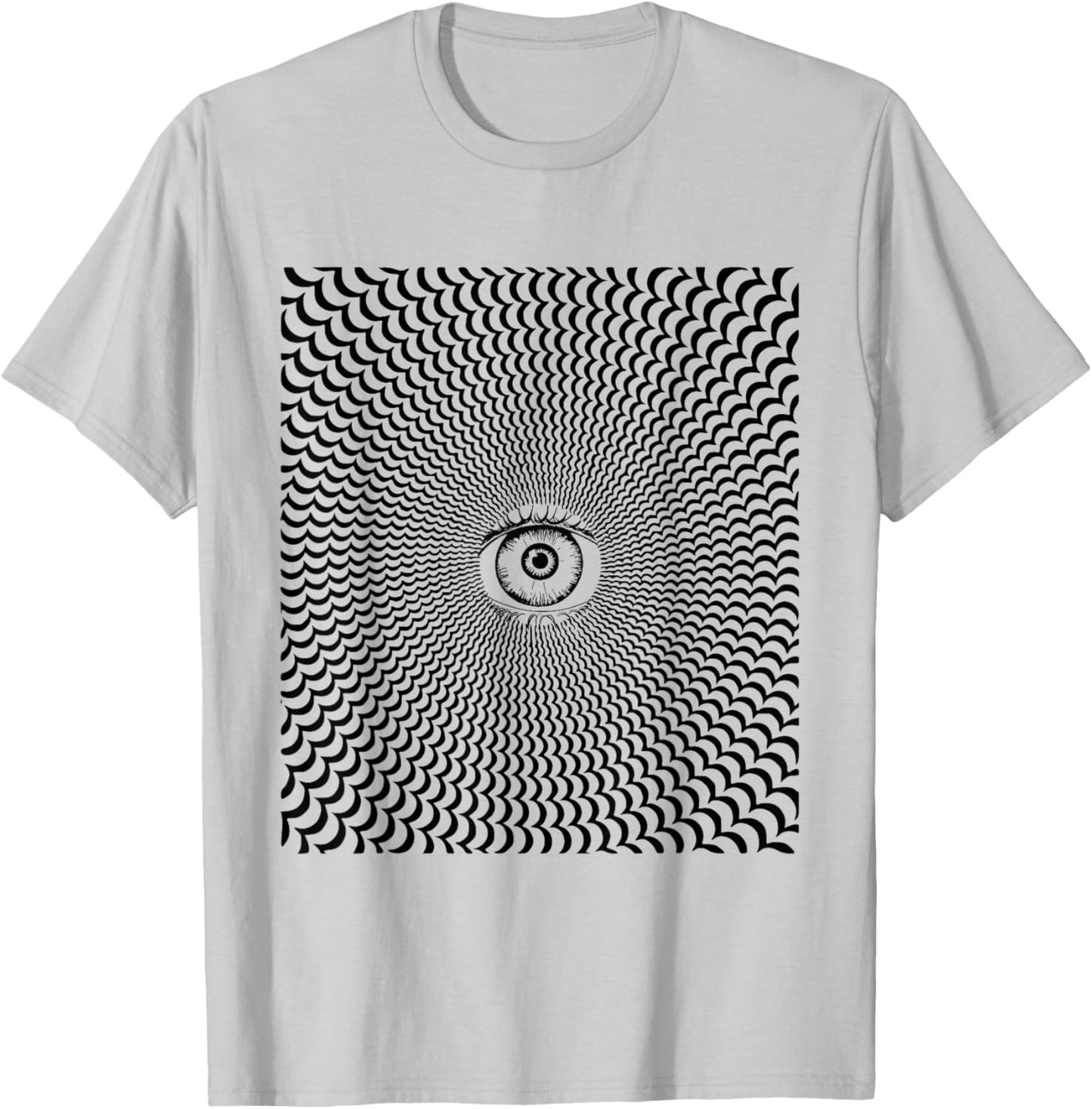 Trippy Third Eye Eyeball Illusion Dark Humor Funny Weird T-Shirt - T-Shirt | Ash