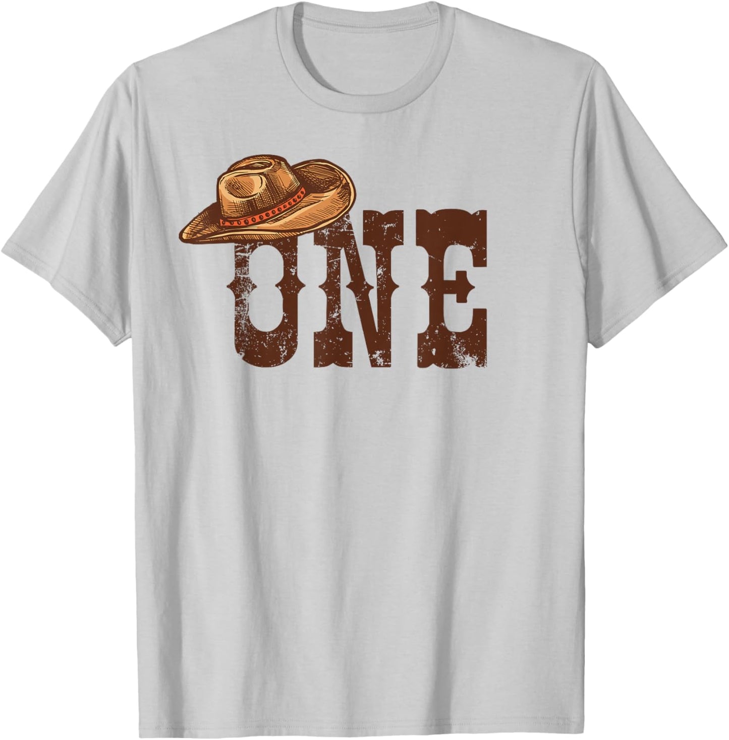Western Country Family 1st Birthday Cowboy Cowgirl Matching T-Shirt - T-Shirt | Ash