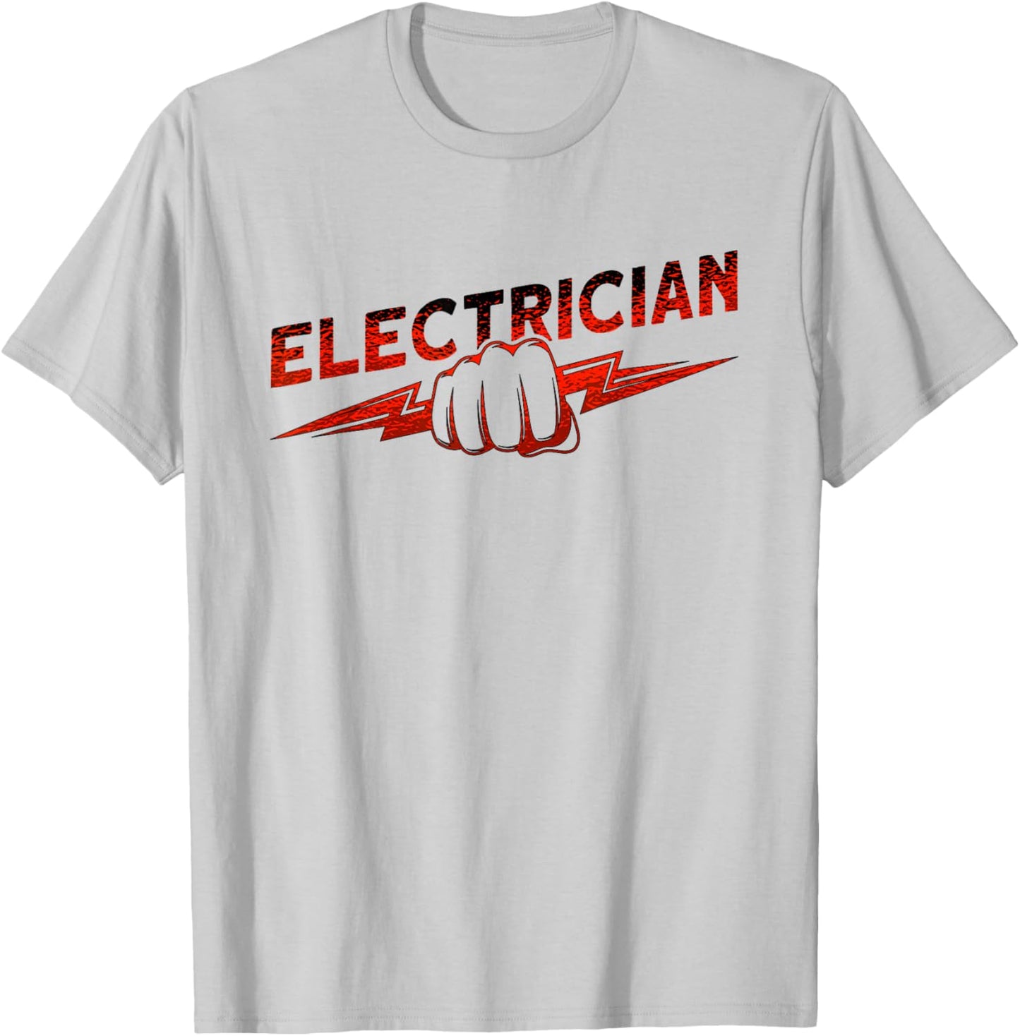 Funny Electrical Worker Skull USA Flag Electrician T-Shirt - T-Shirt | Ash