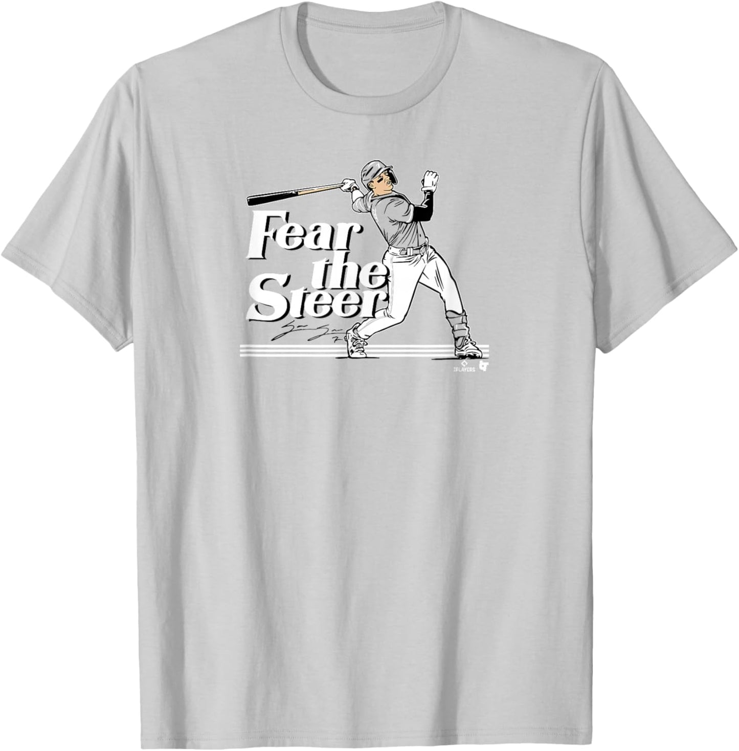 Spencer Steer - Fear the Steer - Cincinnati Baseball T-Shirt - T-Shirt | Ash