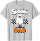 Spooky Dad Halloween Ghost Costume Retro Groovy Halloween T-Shirt - T-Shirt | Ash
