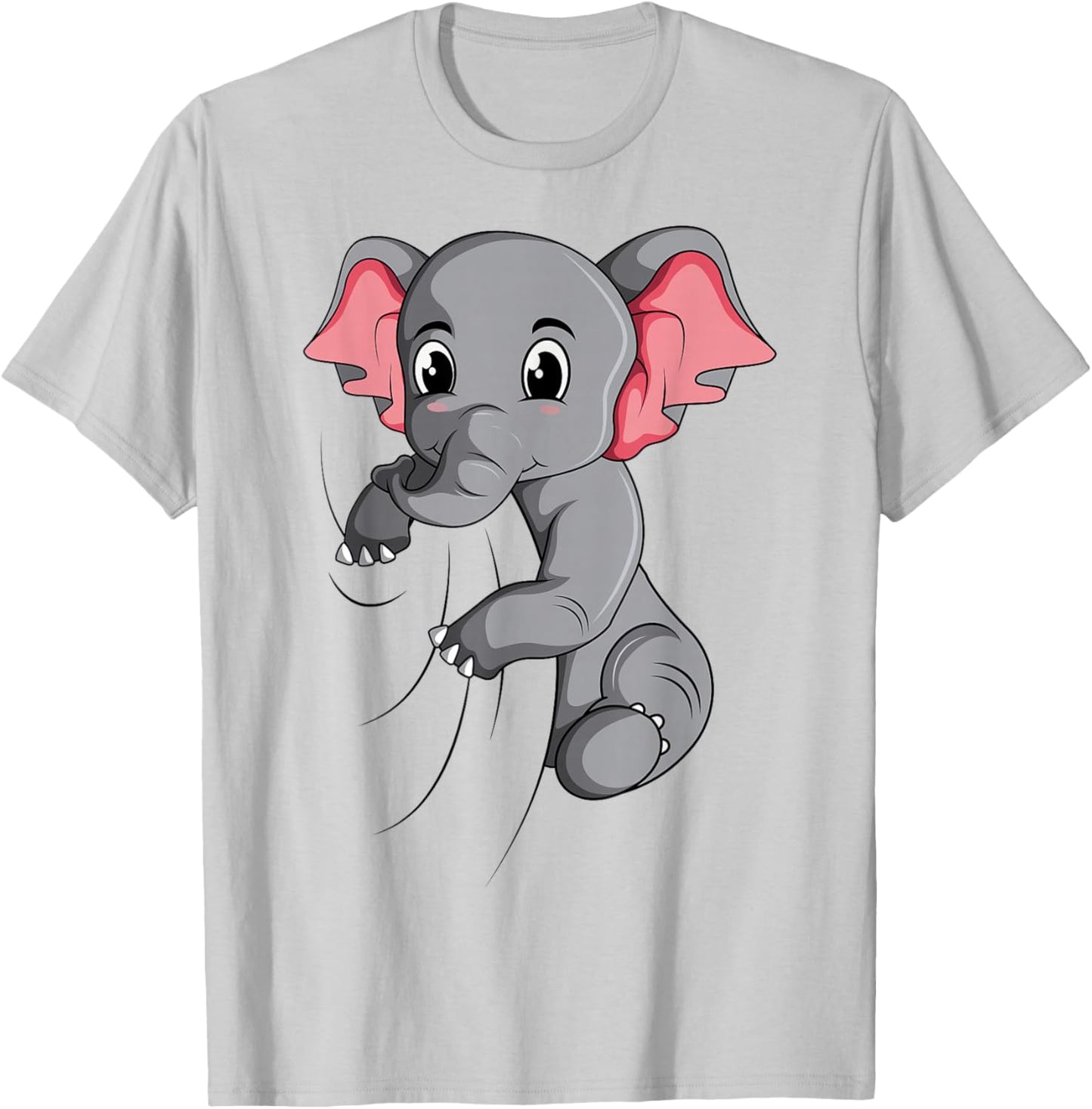 Elefant Kinder Mädchen Jungen Damen T-Shirt - T-Shirt | Ash