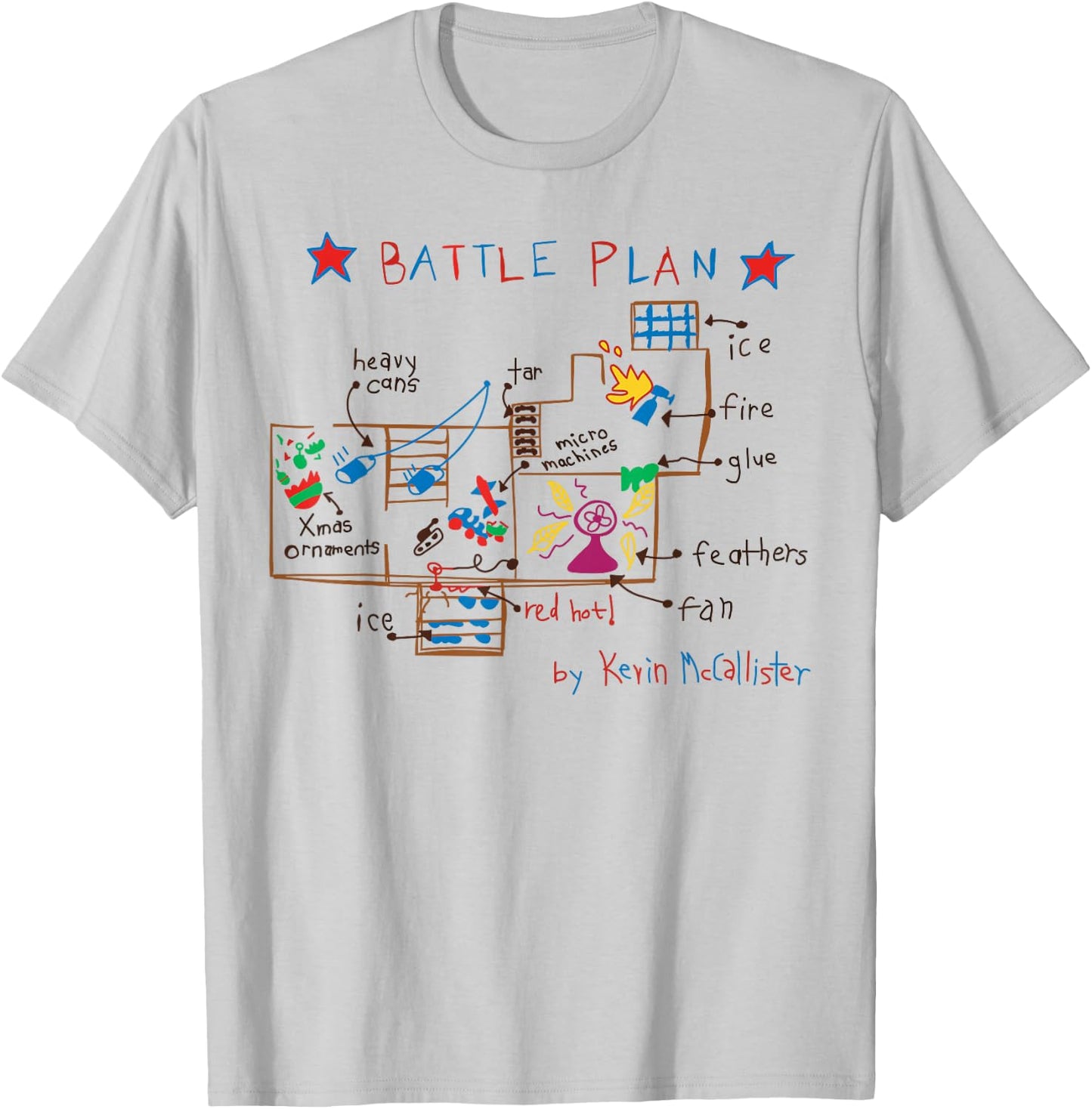Funny Battle Plan Christmas Home Kids Hand Dawn Costumes T-Shirt - T-Shirt | Ash