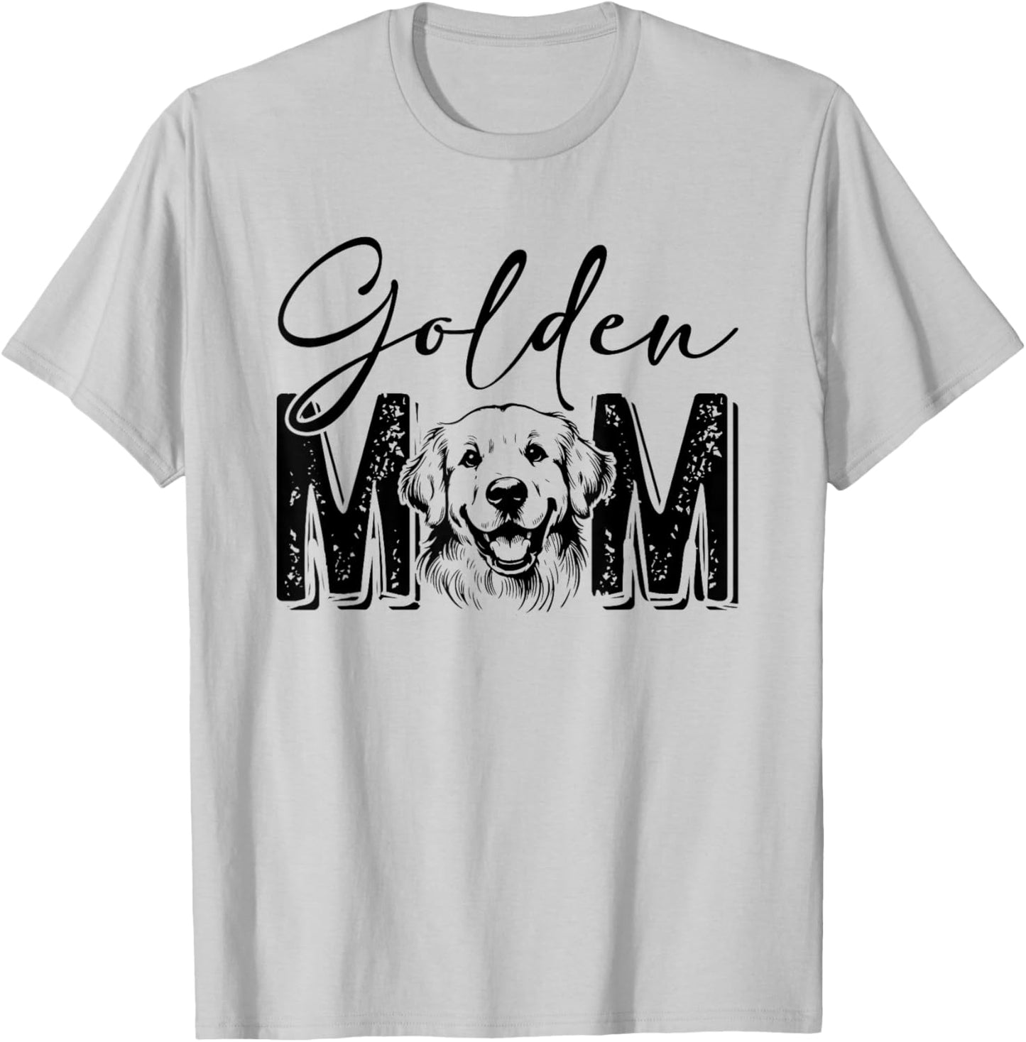 Golden Mom Golden Retriever Lover Dog Mama Funny Retro T-Shirt - T-Shirt | Ash