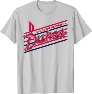 Duquesne Dukes Retro Performer White Officially Licensed T-Shirt - T-Shirt | Ash