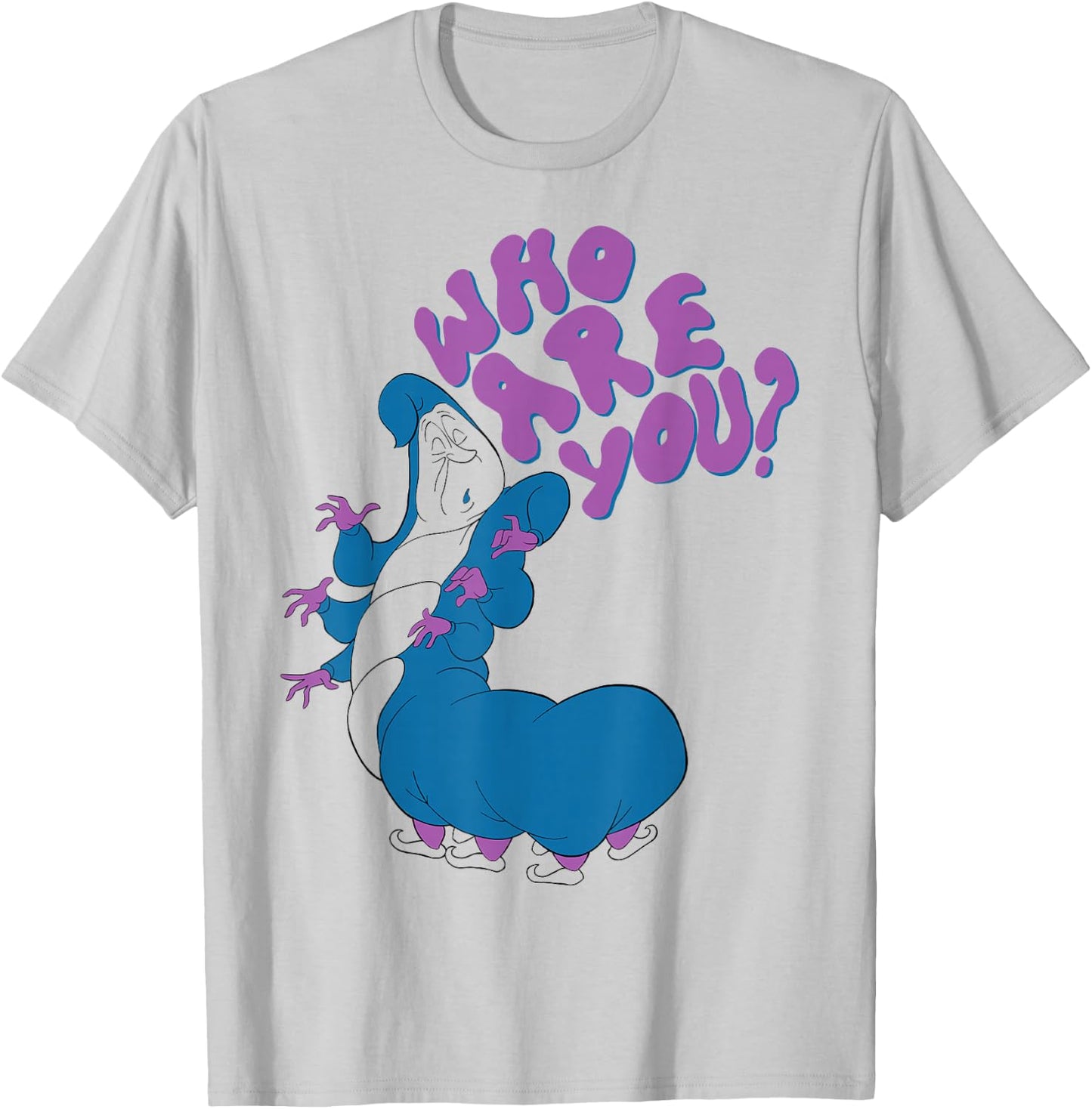 Disney Alice in Wonderland Caterpillar Who are You Small T-Shirt - T-Shirt | Ash