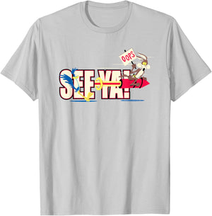 Looney Tunes Wile E. Coyote and Roadrunner See Ya T-Shirt - T-Shirt | Ash