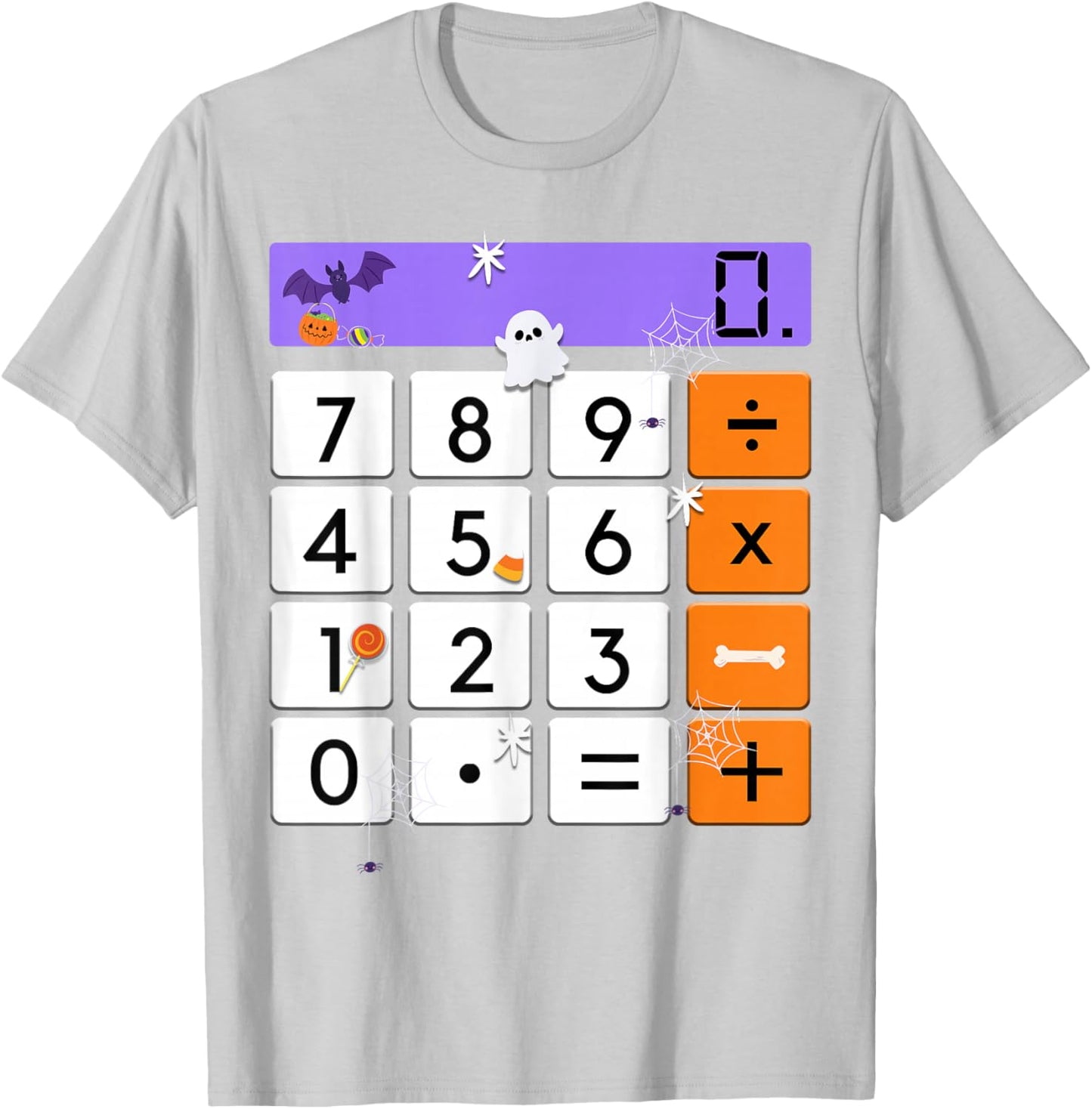 Funny Math Teacher Halloween Costume Calculator Math Pun T-Shirt - T-Shirt | Ash