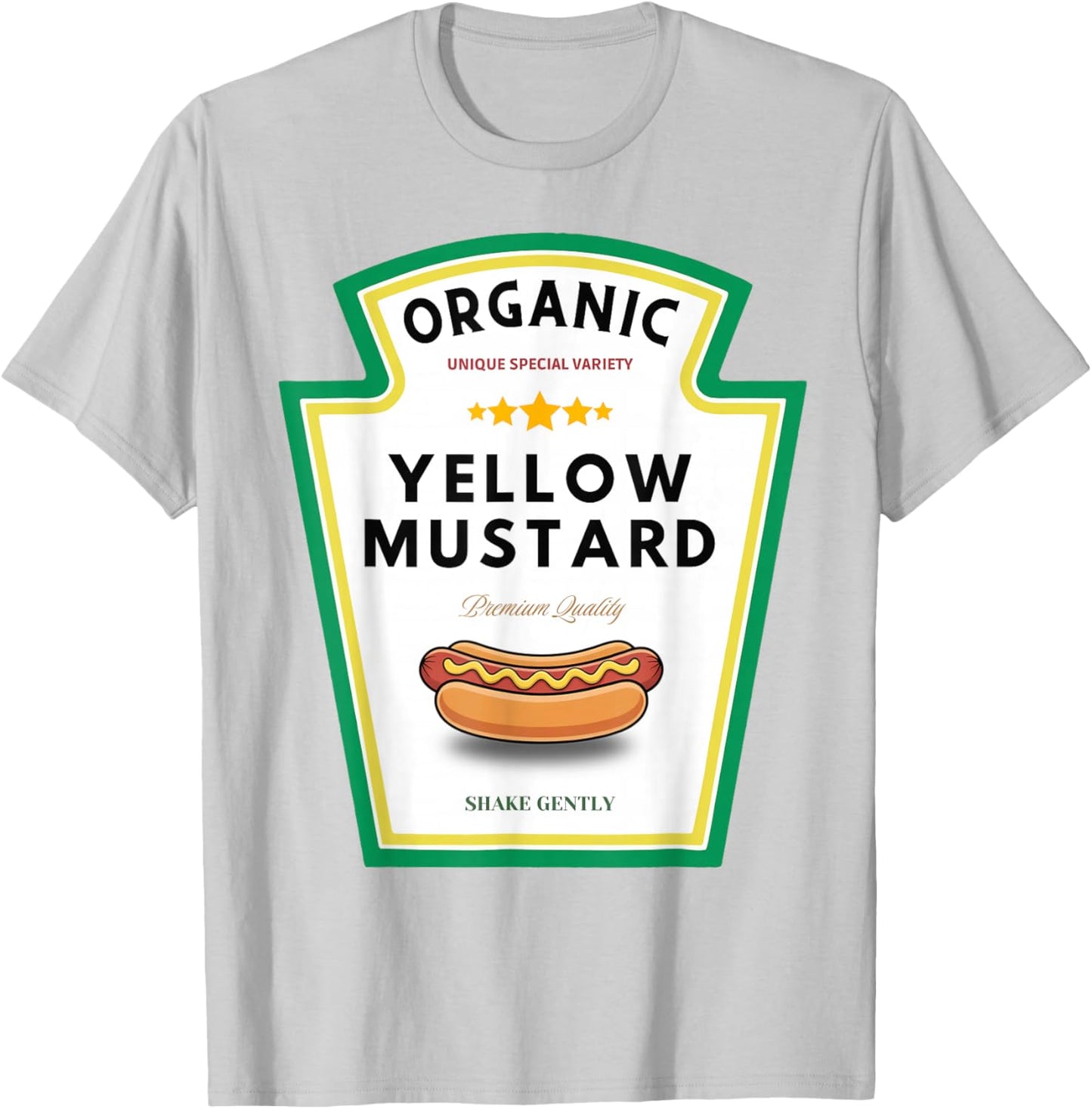 Yellow Mustard Funny Foodie Parody Hot Dog & BBQ T-Shirt - T-Shirt | Ash