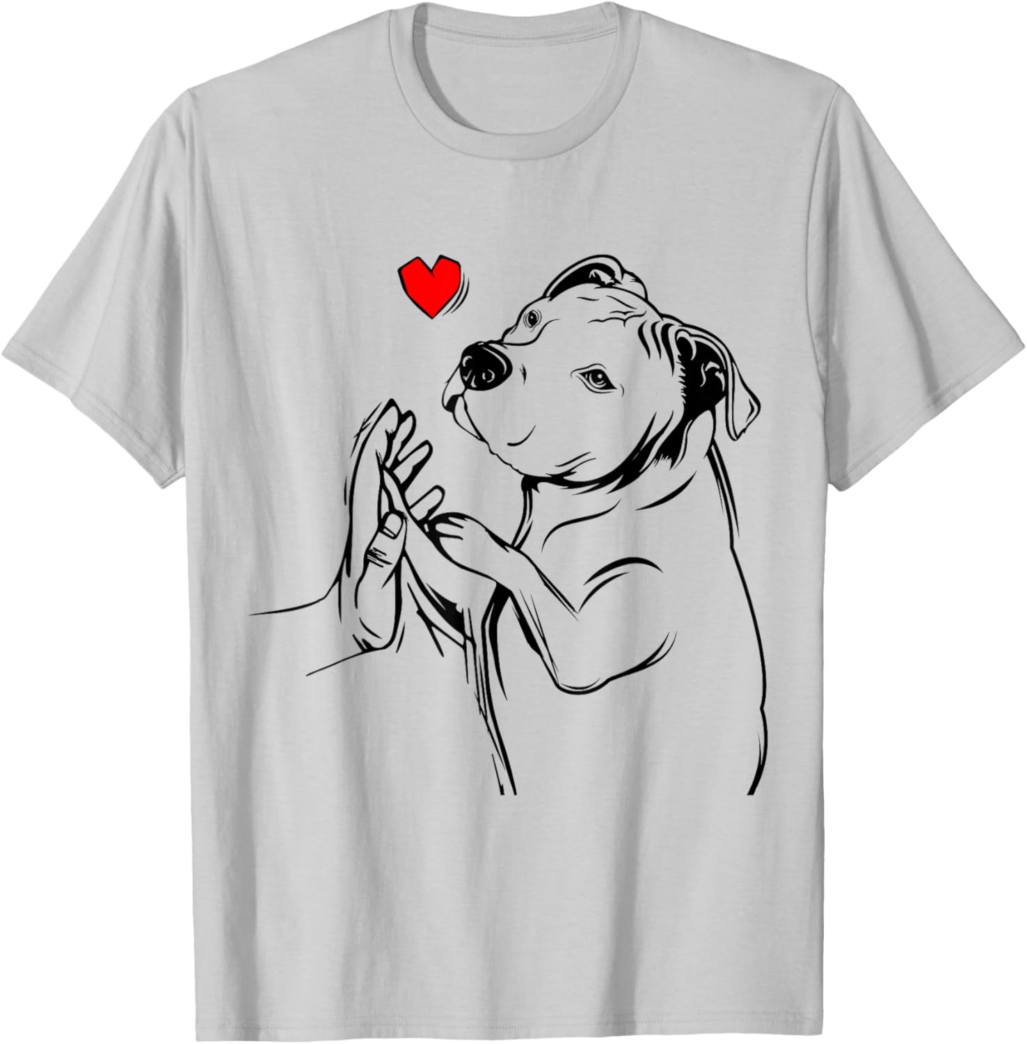 Pitbull Love Cute Pittie Dog Mom Funny Girls T-Shirt - T-Shirt | Ash