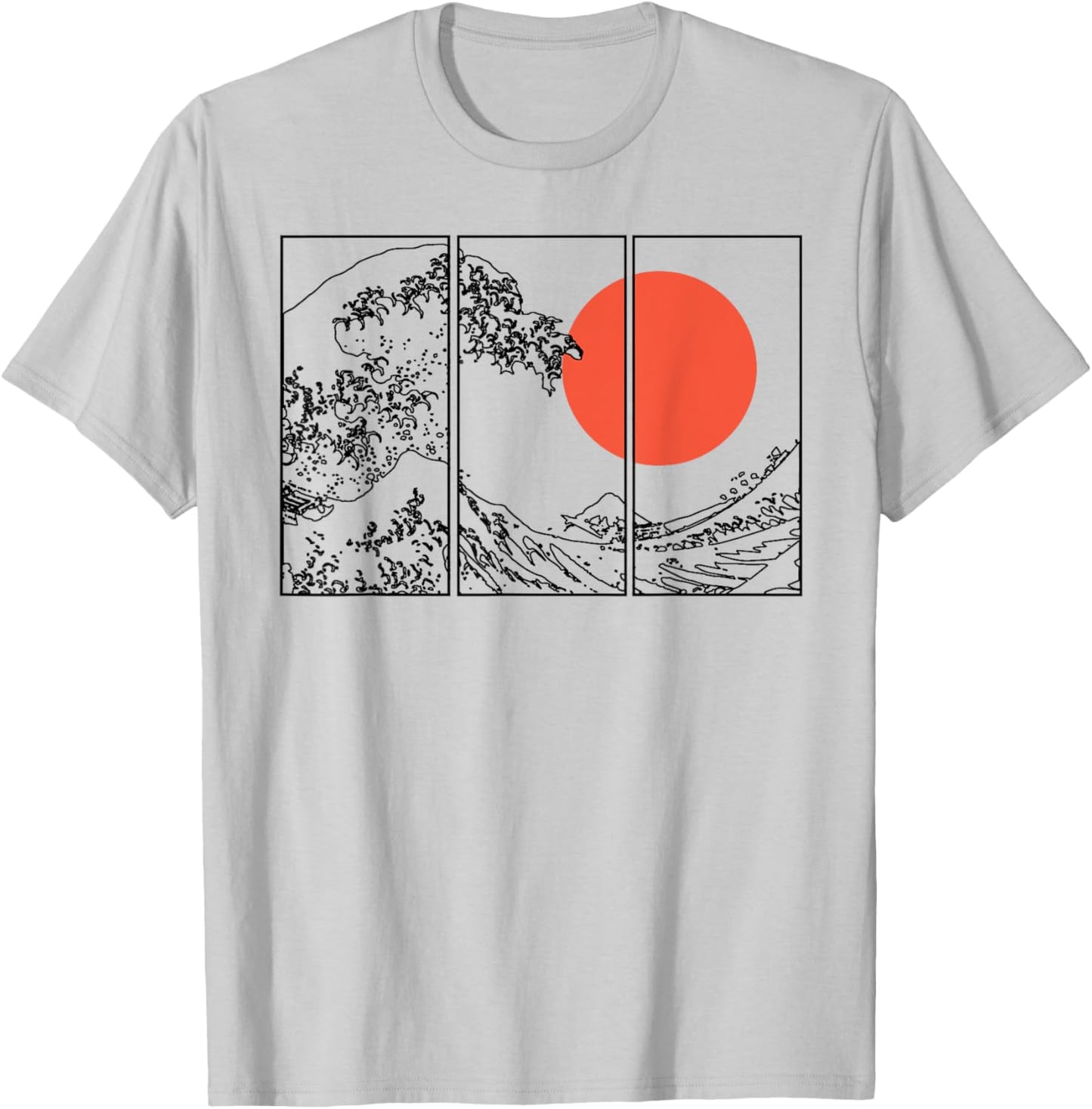 Vaporwave Great Wave off Kanagawa Japan Art Glitch men women T-Shirt - T-Shirt | Ash