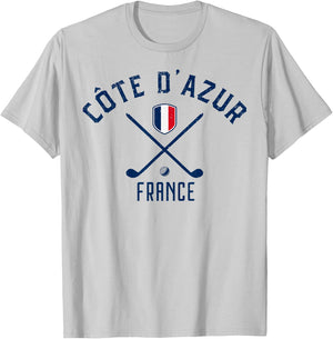 Cote D' Azur France Golf . T-Shirt - T-Shirt | Ash