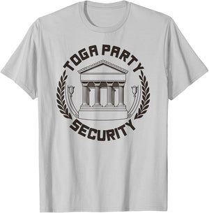 Toga Party Security Guard Greek Celebration College Frat Boy T-Shirt - T-Shirt | Ash