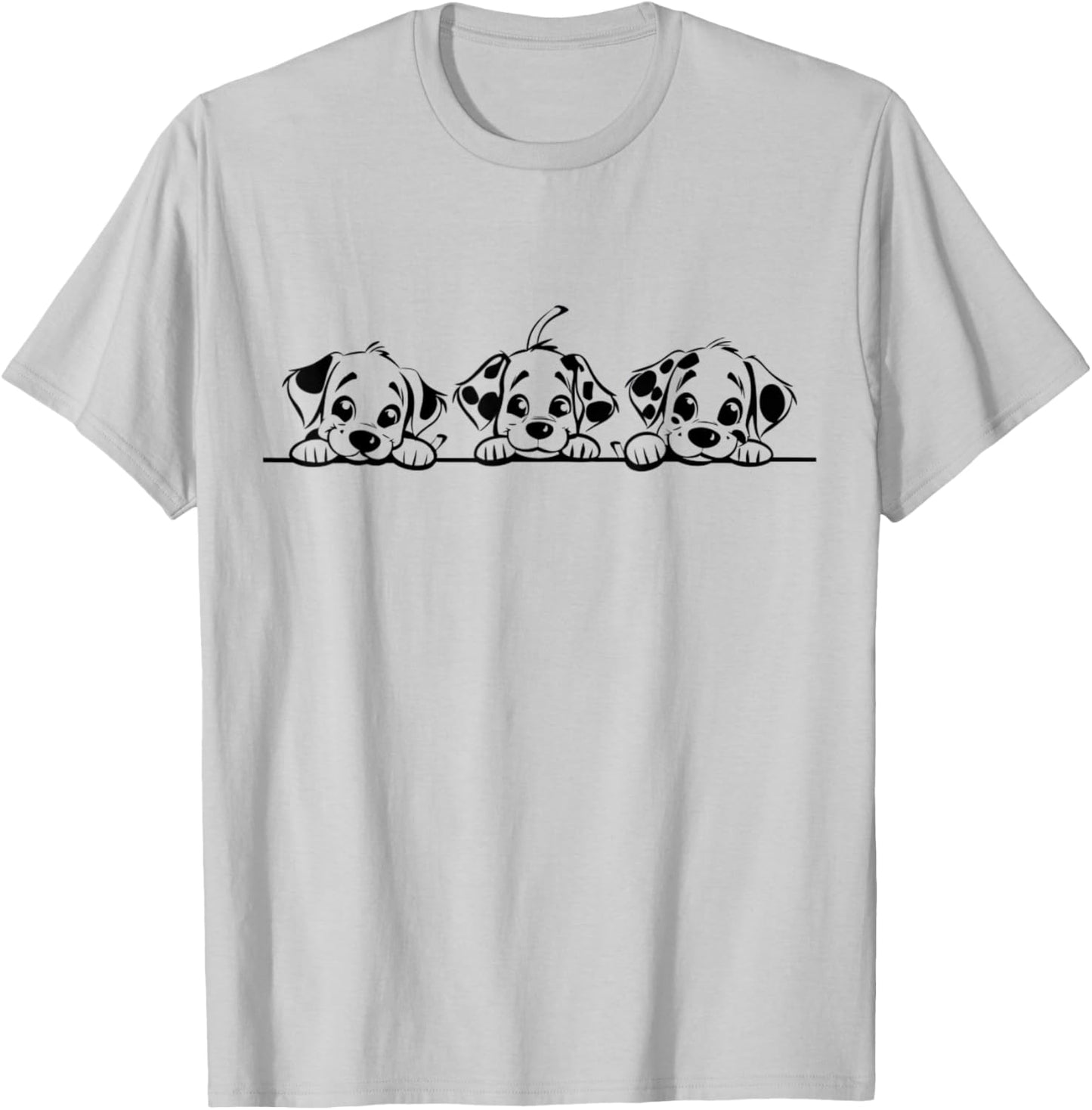 3 Cute Dalmatian Dogs Puppy Pet Animal Men Women Funny Dog T-Shirt - T-Shirt | Ash